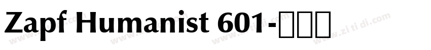 Zapf Humanist 601字体转换